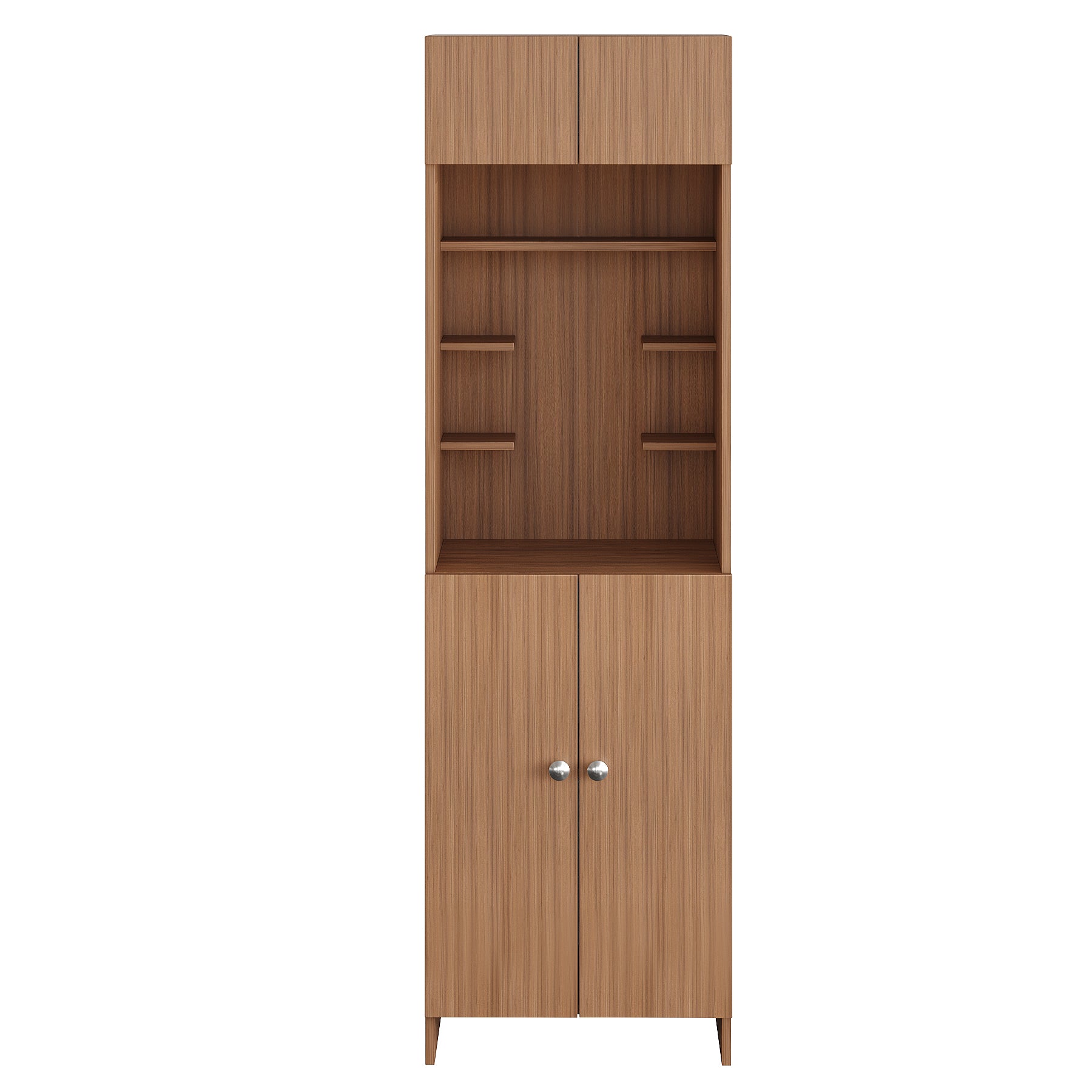Shivika Pooja Mandir for Home, Modern Temple for Home & Office, Prayer Cabinet Puja Stand Shelf in Exotic Teak Finish