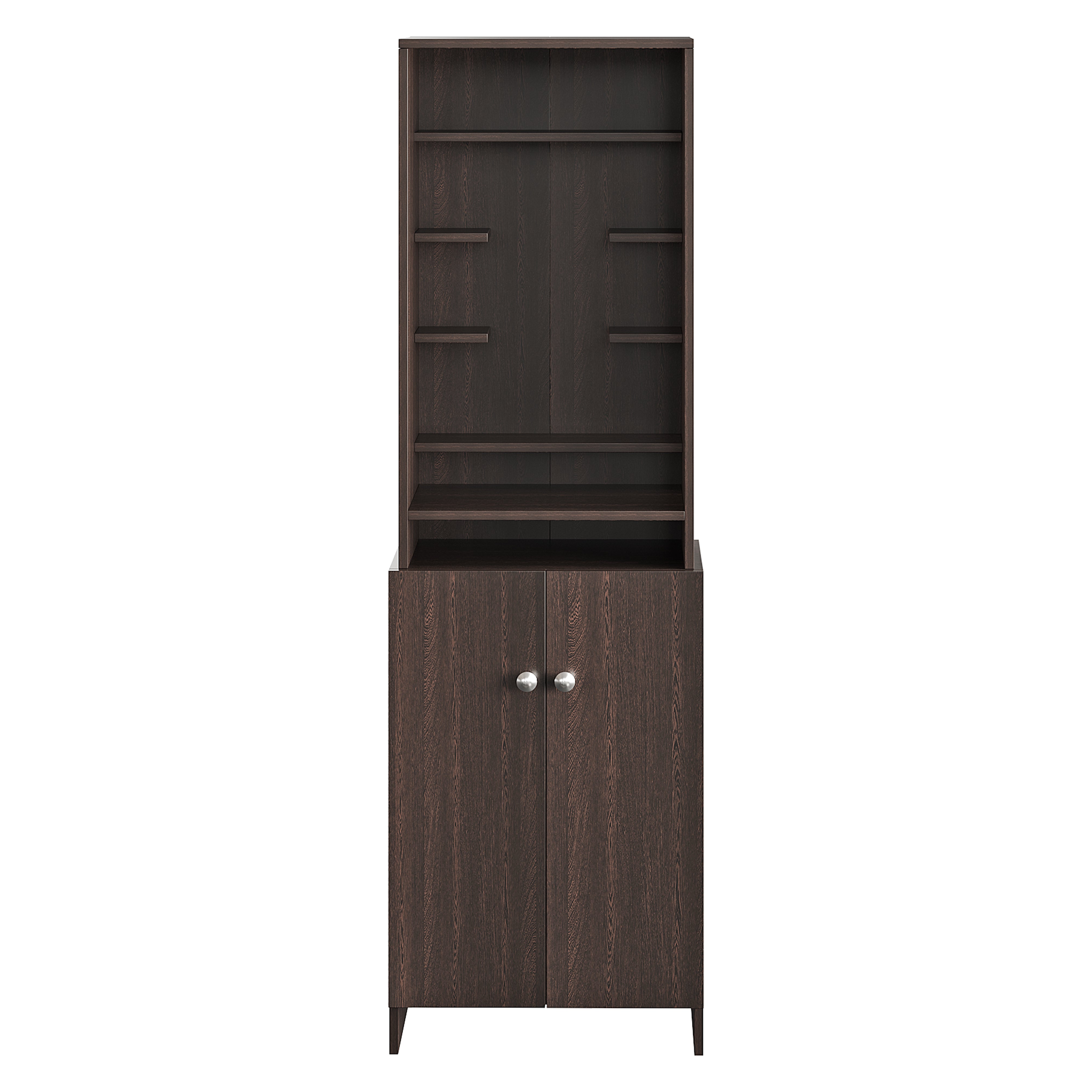 Shrisha Pooja Mandir for Home, Modern Temple for Home & Office, Prayer Cabinet Puja Stand Shelf in Wenge Finish