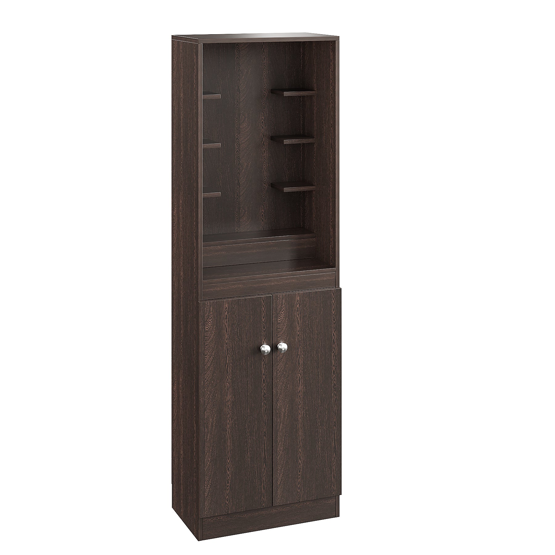 Adya Pooja Mandir for Home, Modern Temple for Home & Office, Prayer Cabinet Puja Stand Shelf in Wenge Finish