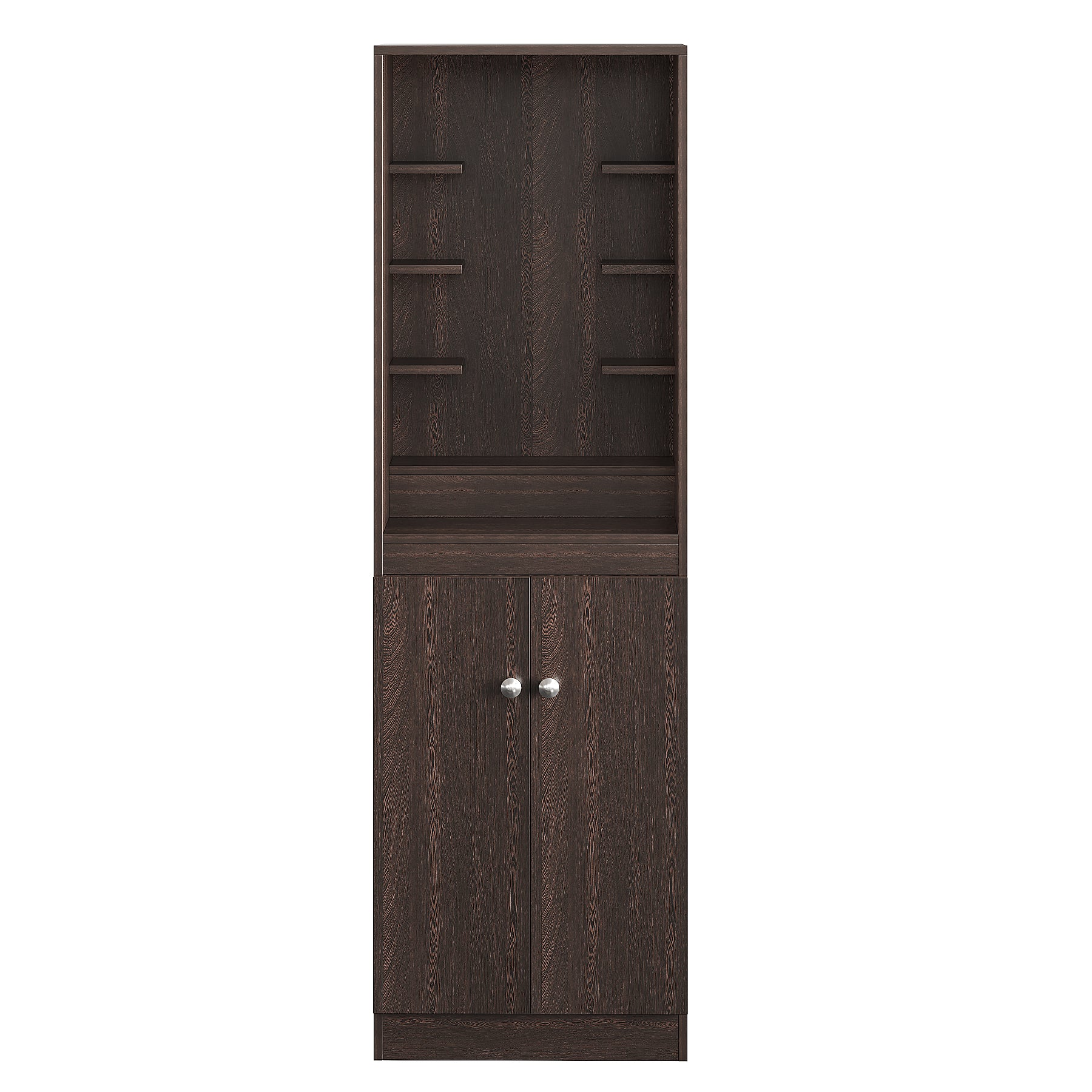 Adya Pooja Mandir for Home, Modern Temple for Home & Office, Prayer Cabinet Puja Stand Shelf in Wenge Finish