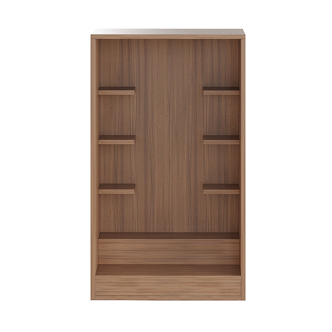 Ketki Pooja Mandir for Home, Modern Temple for Home & Office, Wall-Mount Puja Stand Shelf Exotic Teak Finish