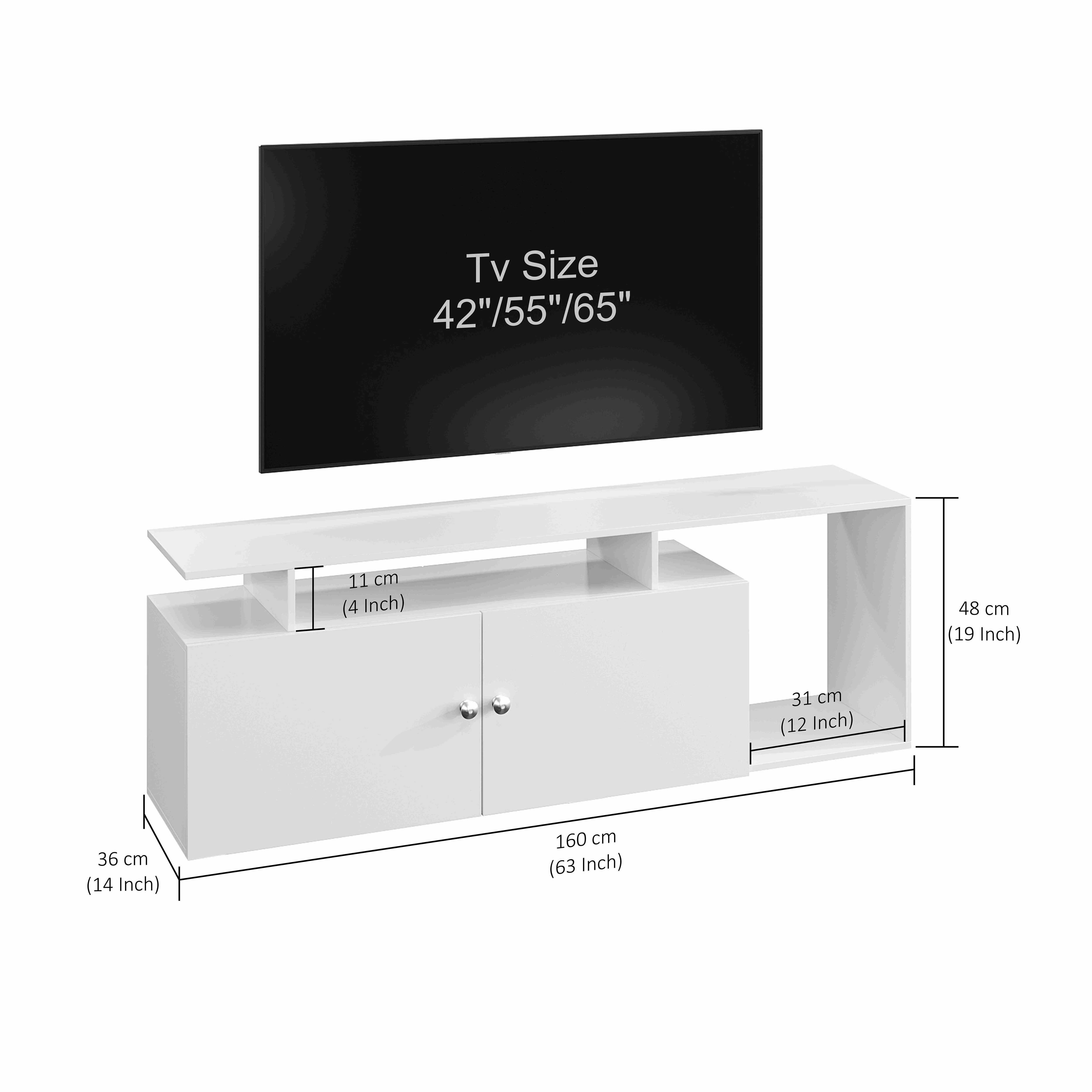 Wooden TV Unit 65 Inch | Floor Standing TV Cabinet – Furneaser Octavia
