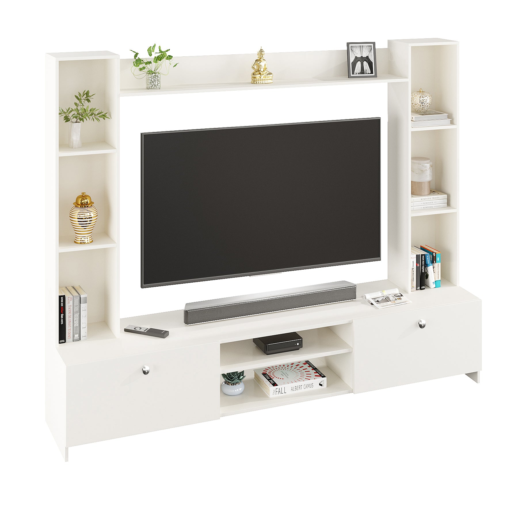 Fits up to 60” TVs (White)