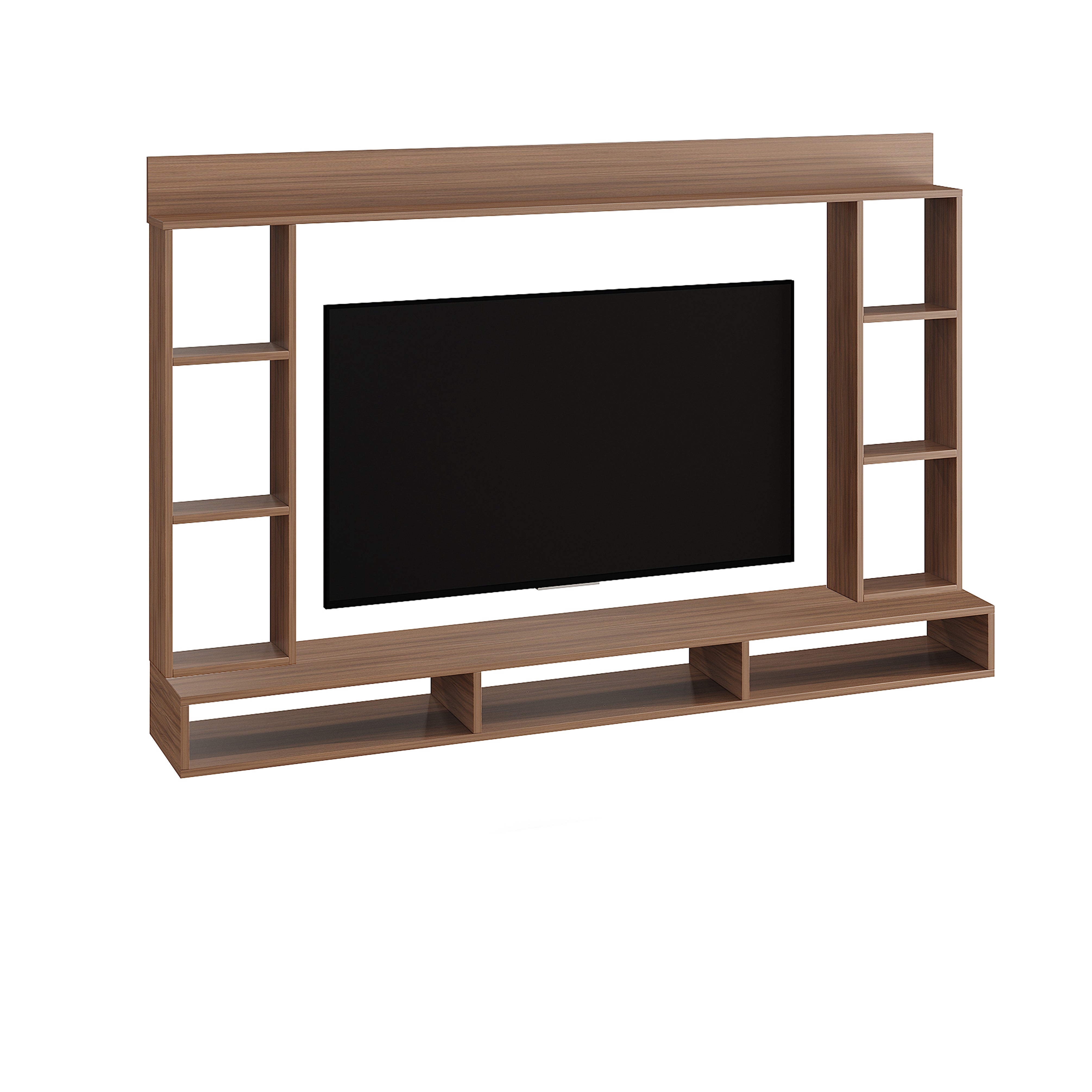 Furneaser Paul Engineered Wood Wall Mount TV Unit/TV Stand/TV Cabinet/TV Entertainment Unit/Set Top Box Stand (Exotic Teak) (Ideal for 55 Inch) (D.I.Y)