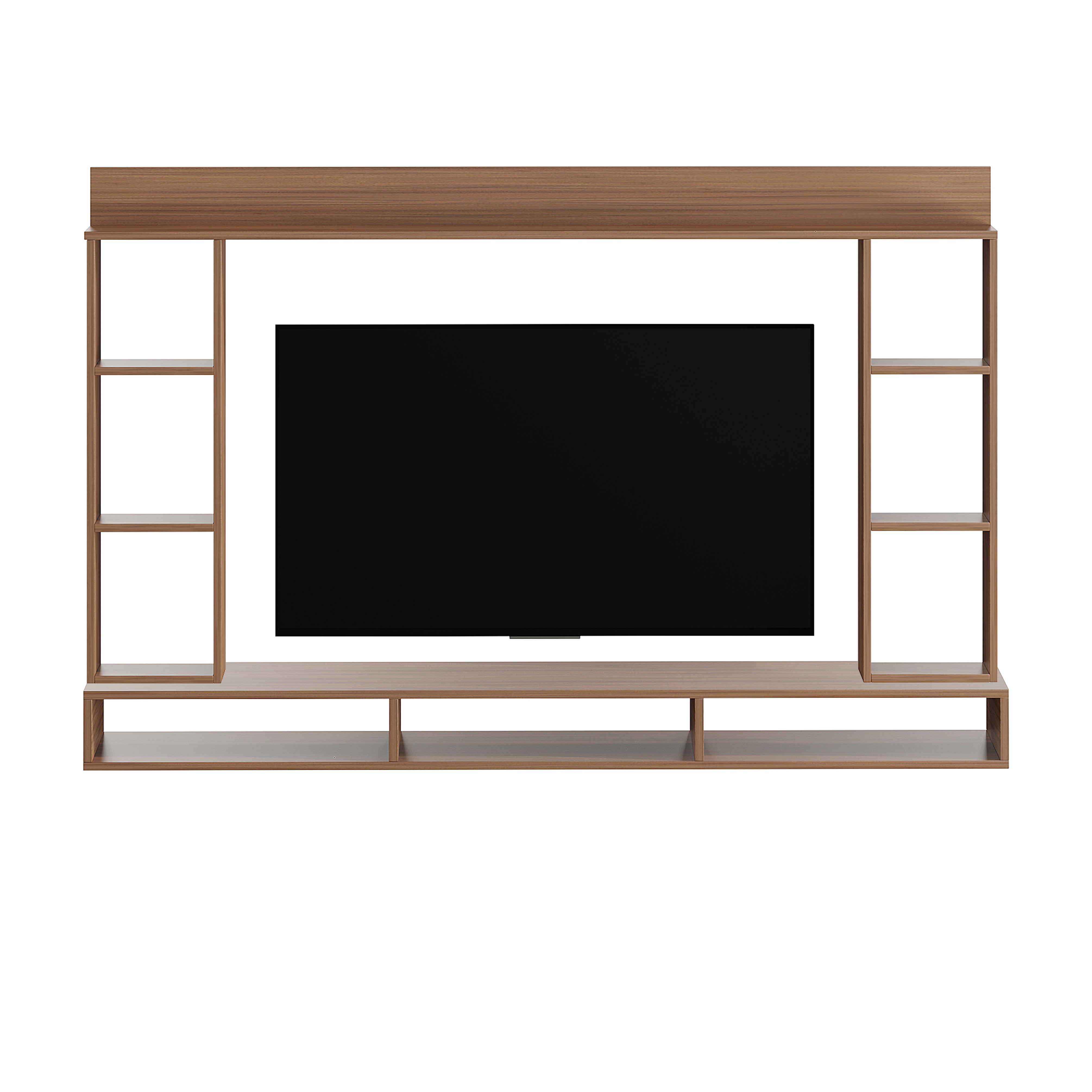 Furneaser Paul Engineered Wood Wall Mount TV Unit/TV Stand/TV Cabinet/TV Entertainment Unit/Set Top Box Stand (Exotic Teak) (Ideal for 55 Inch) (D.I.Y)