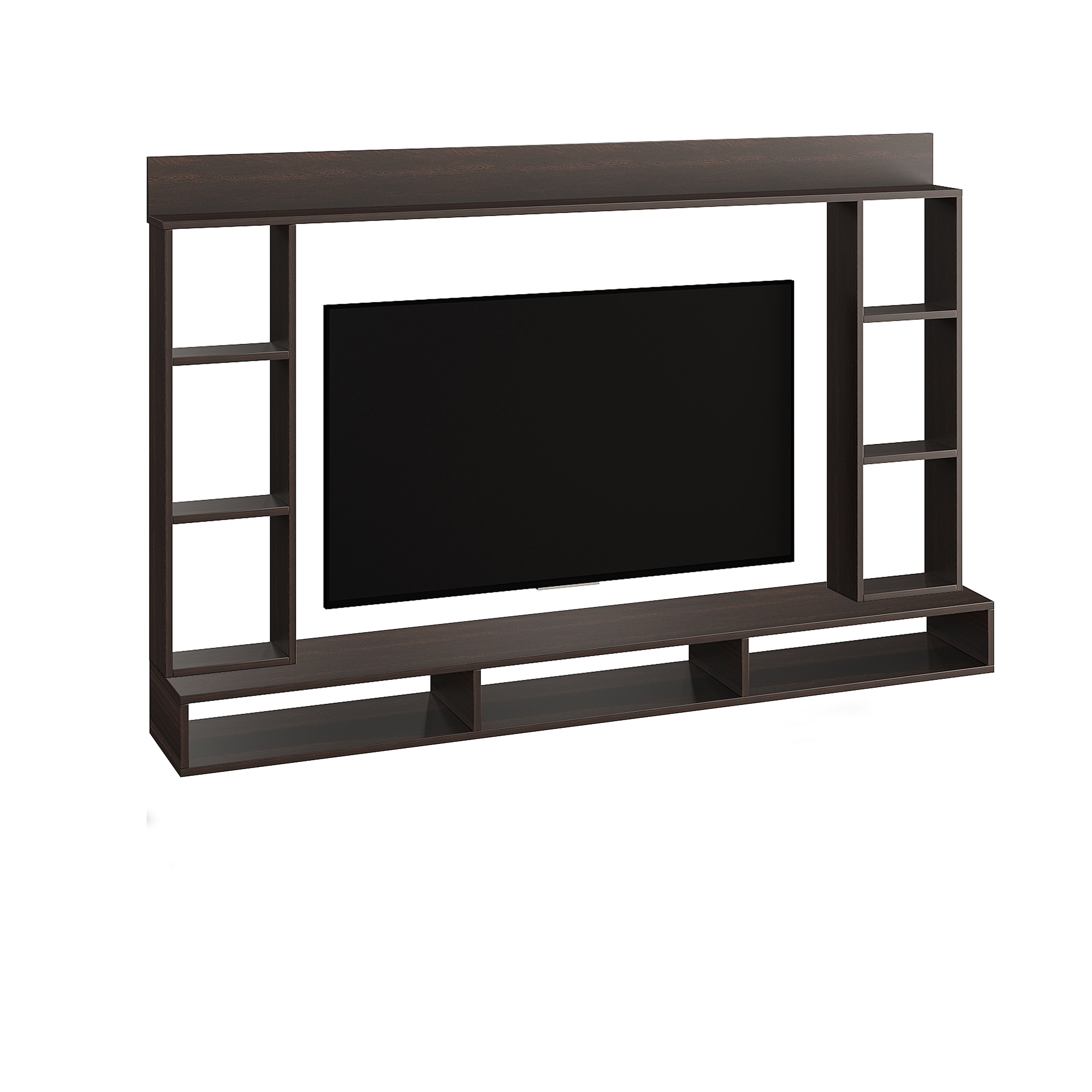 FURNEASER Furneser Paul Engineered Wood Wall Mount TV Unit/TV Stand/TV Cabinet/TV Entertainment Unit/Set Top Box Stand (Wenge) (Ideal for 55 Inch)(D.I.Y)