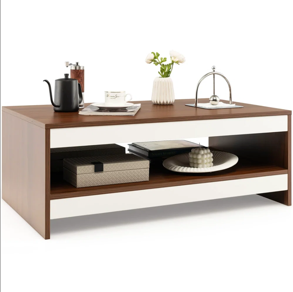 Rivira Coffee Table with Storage, Centre Table, Teapoy for Living Room