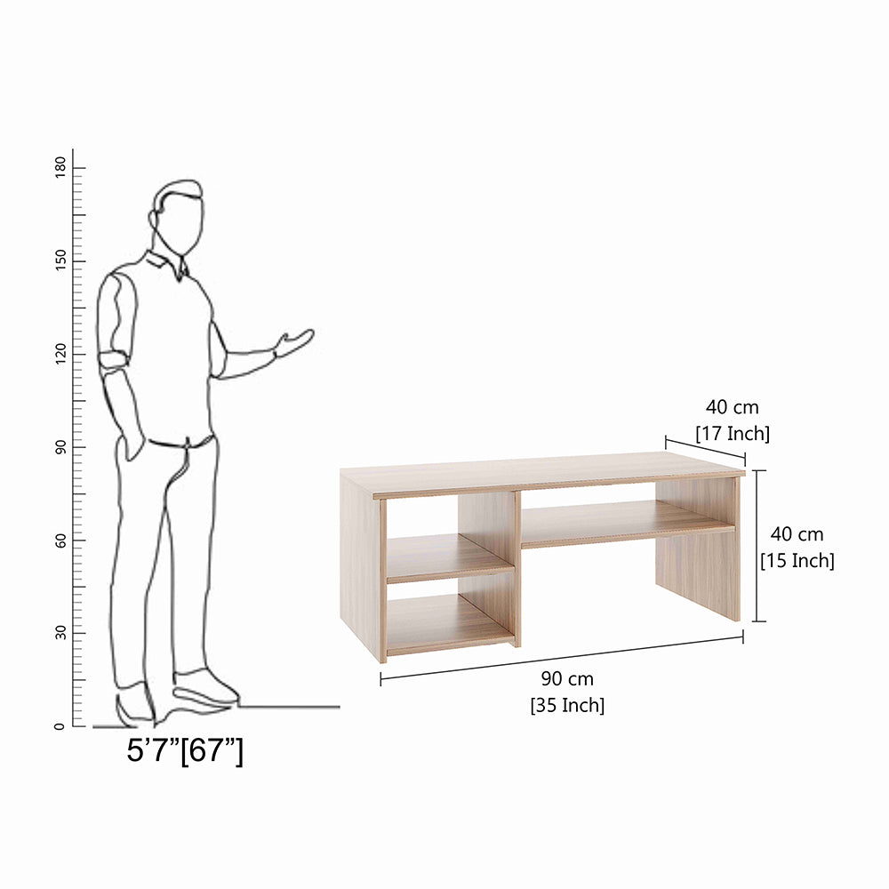 Tealip Coffee Table with Storage, Centre Table, Teapoy for Living Room