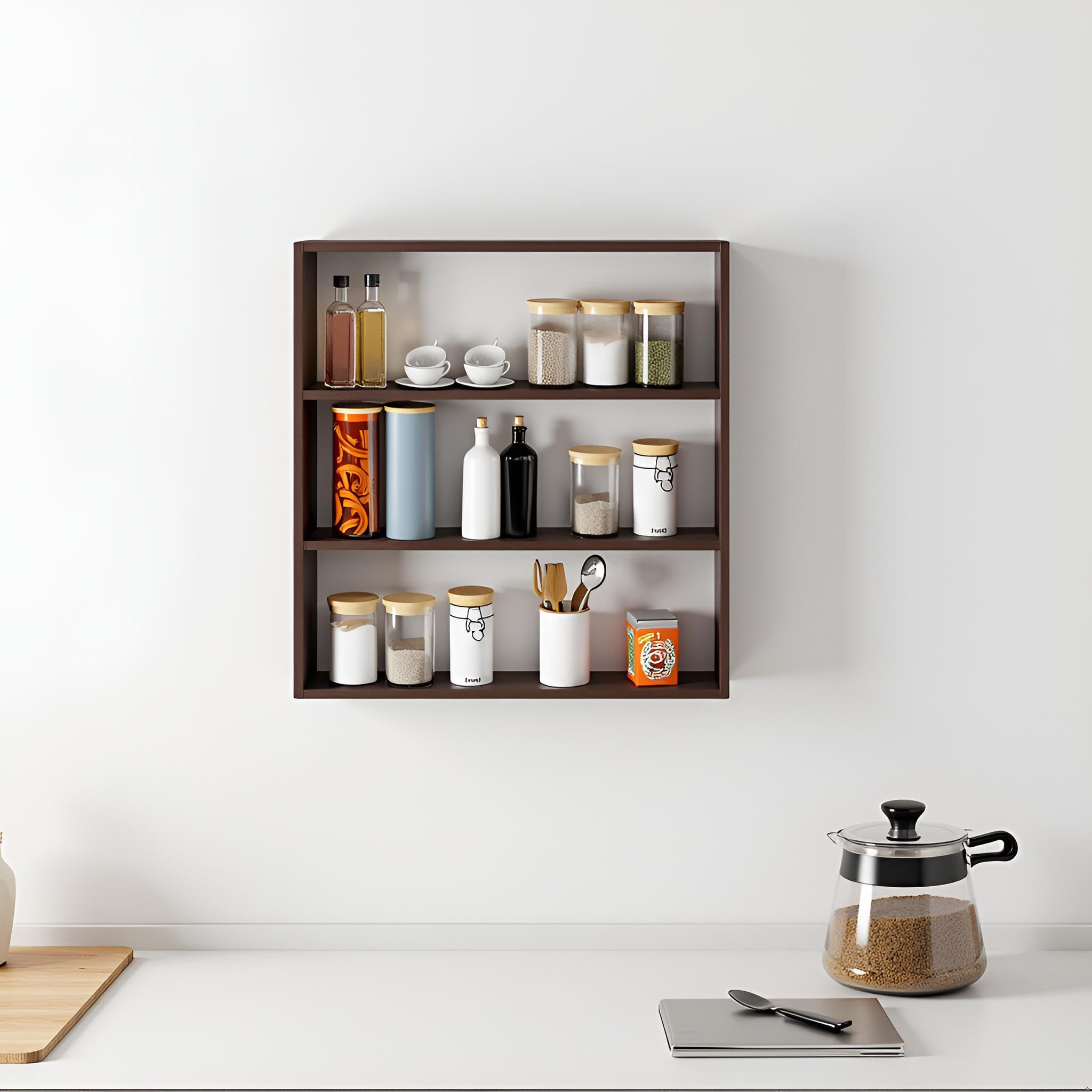 Modern Kitchen Wall Rack Design Wall-Mounted Wooden Modern Kitchen Rack For Home – Furneaser Winsen