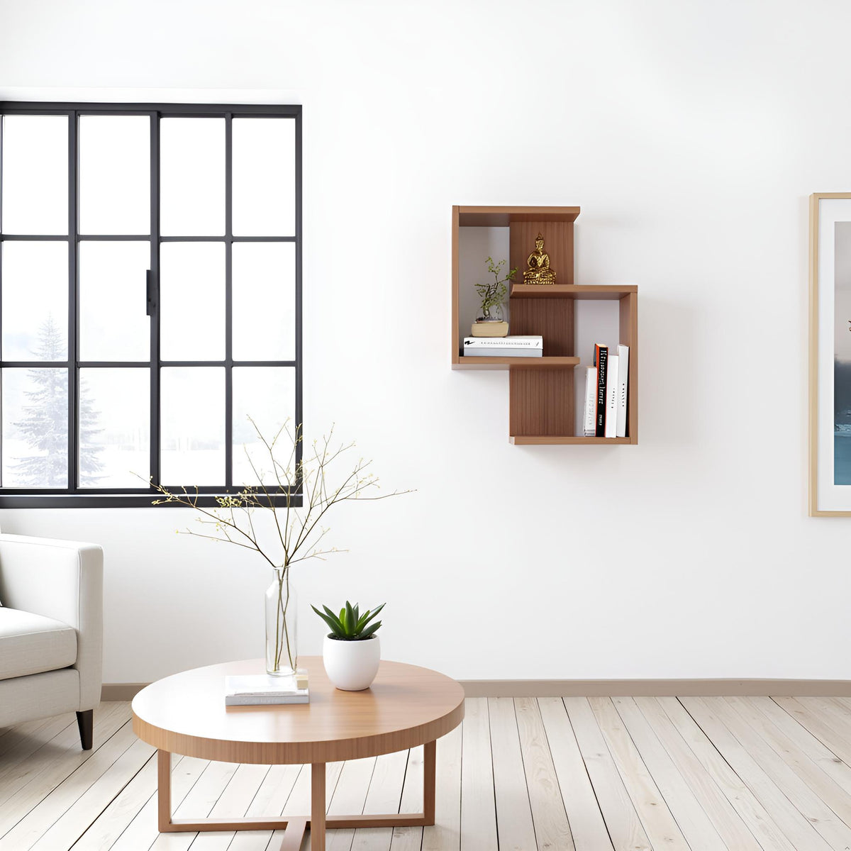 Wall-Mounted Wooden Modern Wall Shelf For Home – Furneaser Adya