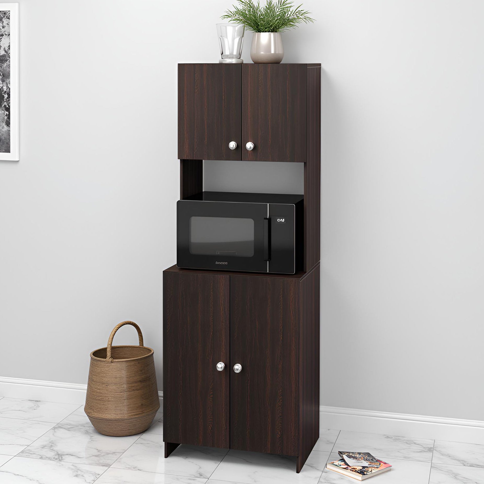 Compact Space Saving Unit for Kitchen & Dining (Wenge)