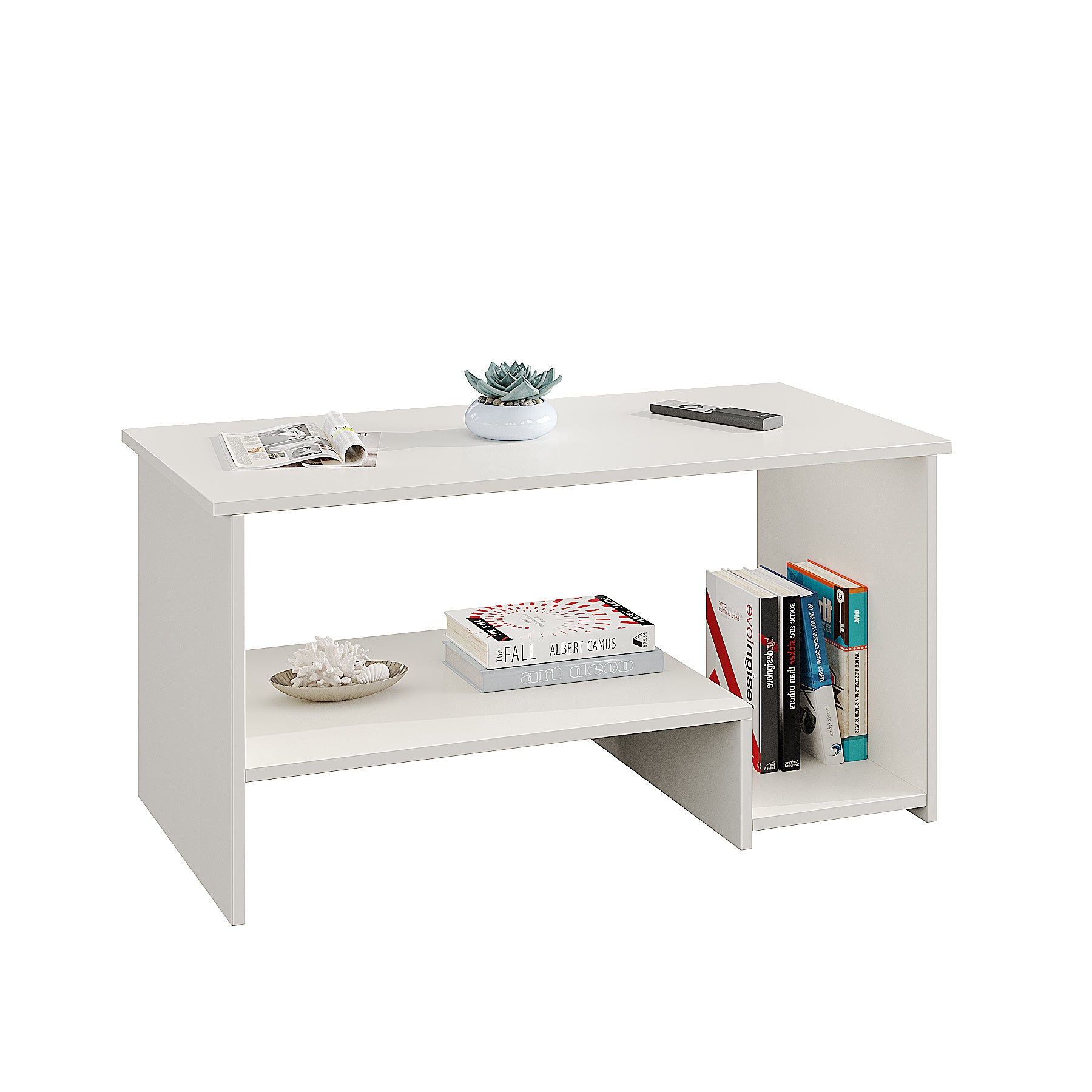 Aster Modern Coffee Table with Storage, Centre Table, Teapoy for Living Room