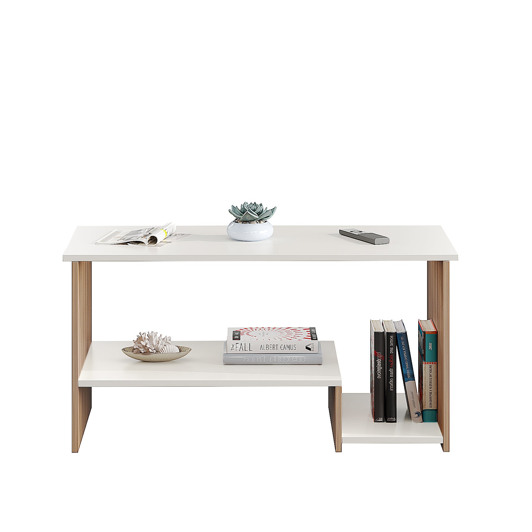 Aster Modern Coffee Table with Storage, Centre Table, Teapoy for Living Room