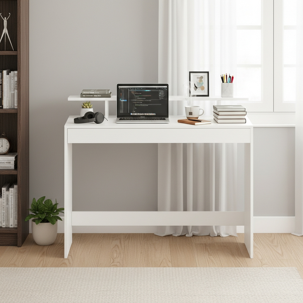 Floor-Standing Wooden Modern Study Table For Home – Furneaser Freya