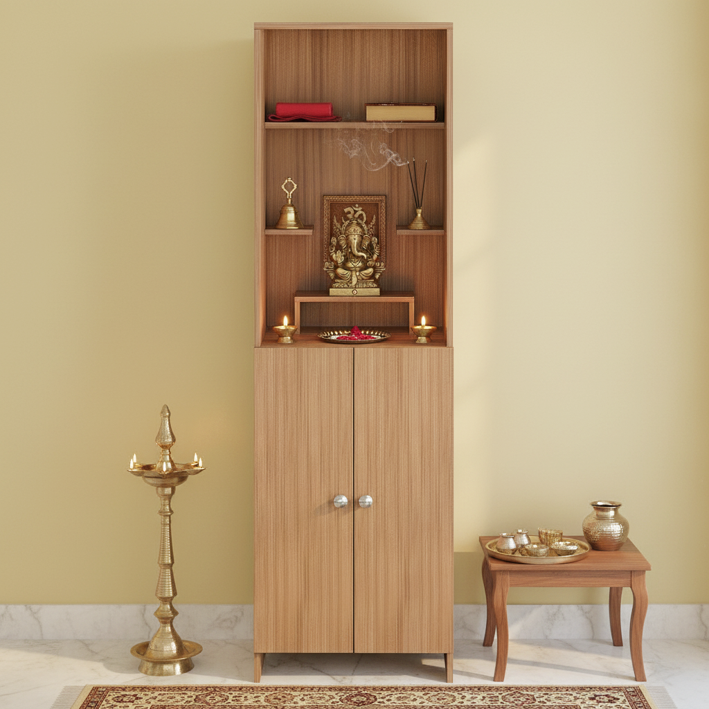 Floor-Standing Wooden Modern Temple For Home – Furneaser Anvika