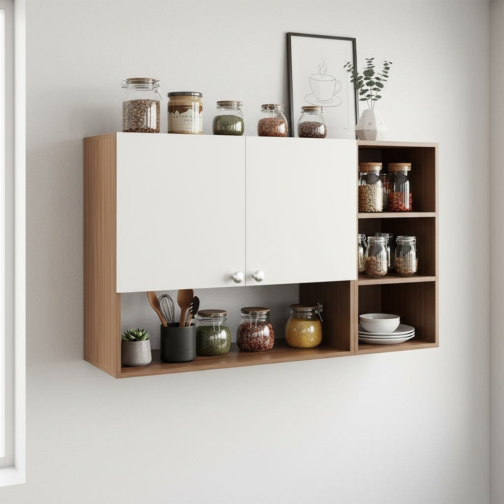 Wall-Mounted Wooden Modern Kitchen Rack For Home – Furneaser Rozel