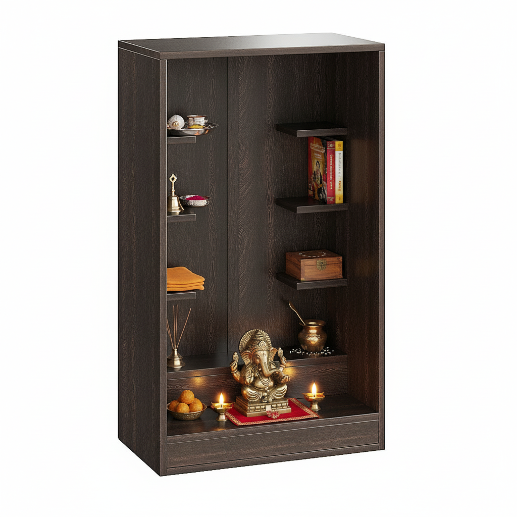 Wall-Mounted Wooden Modern Temple For Home – Furneaser Ketki