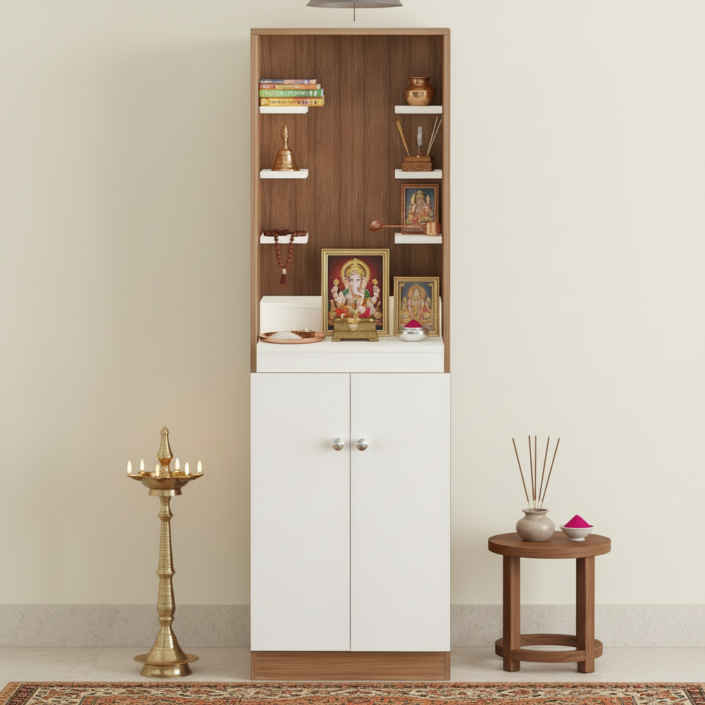 Floor-Standing Wooden Modern Temple For Home – Furneaser Adya