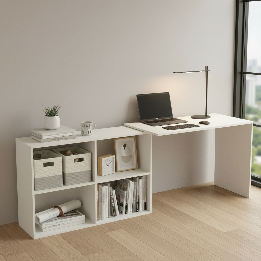 Floor-Standing Wooden Modern Study Table For Home – Furneaser Maggen