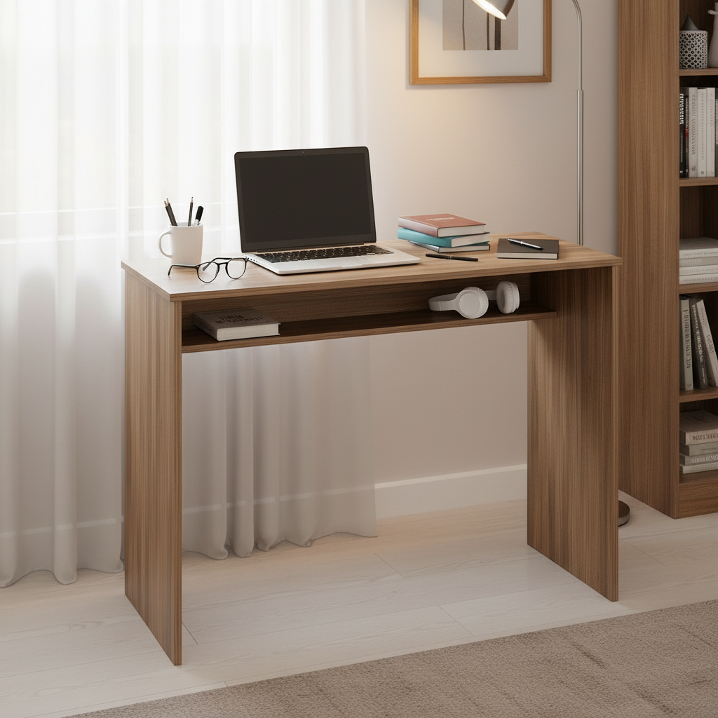 Floor-Standing Wooden Modern Study Table For Home – Furneaser Witely