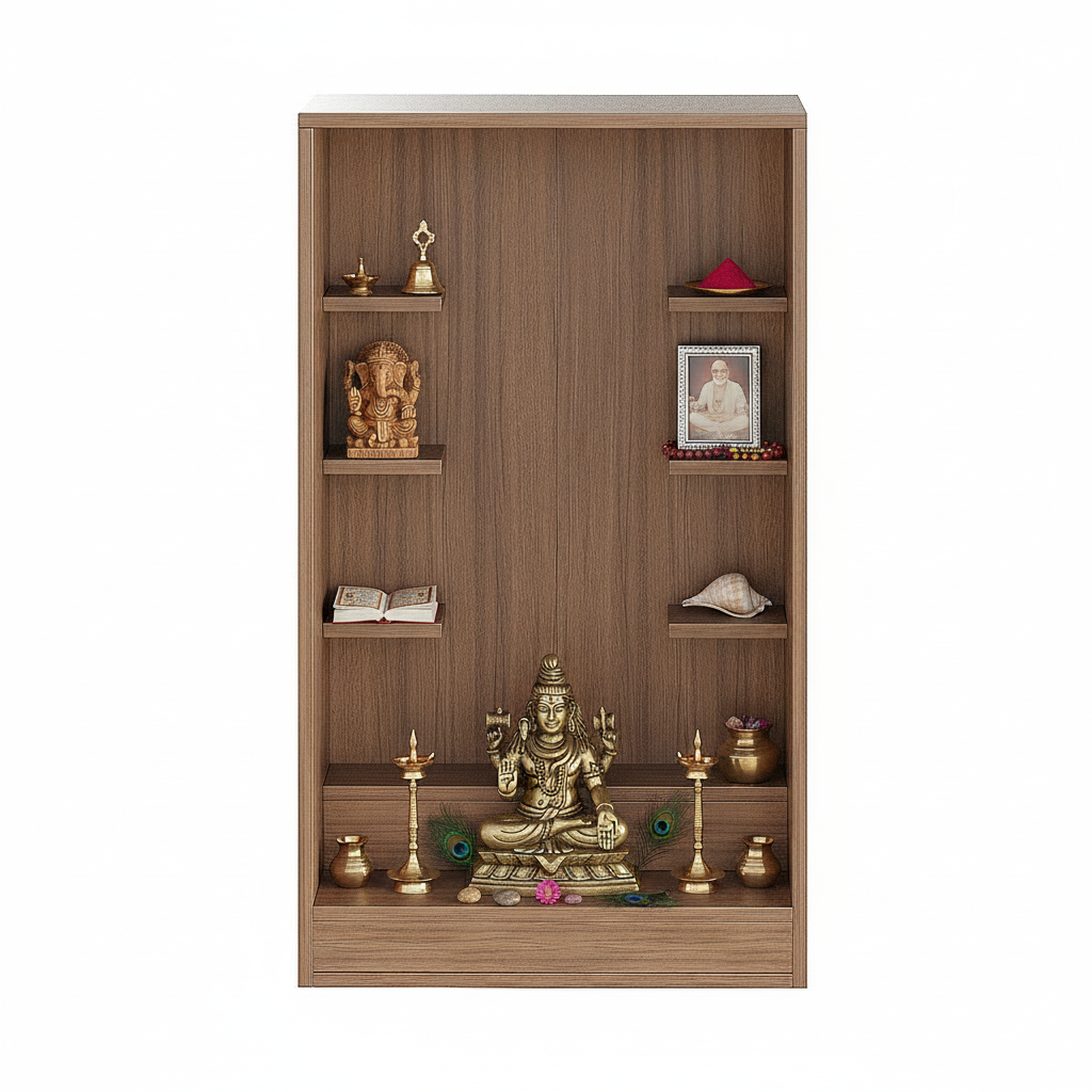 Wall-Mounted Wooden Modern Temple For Home – Furneaser Ketki