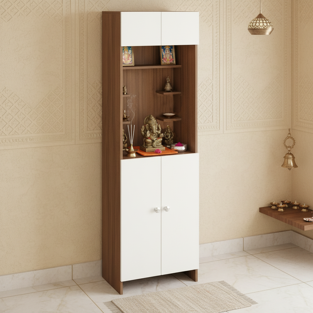 Floor-Standing Wooden Modern Temple For Home – Furneaser Shivika