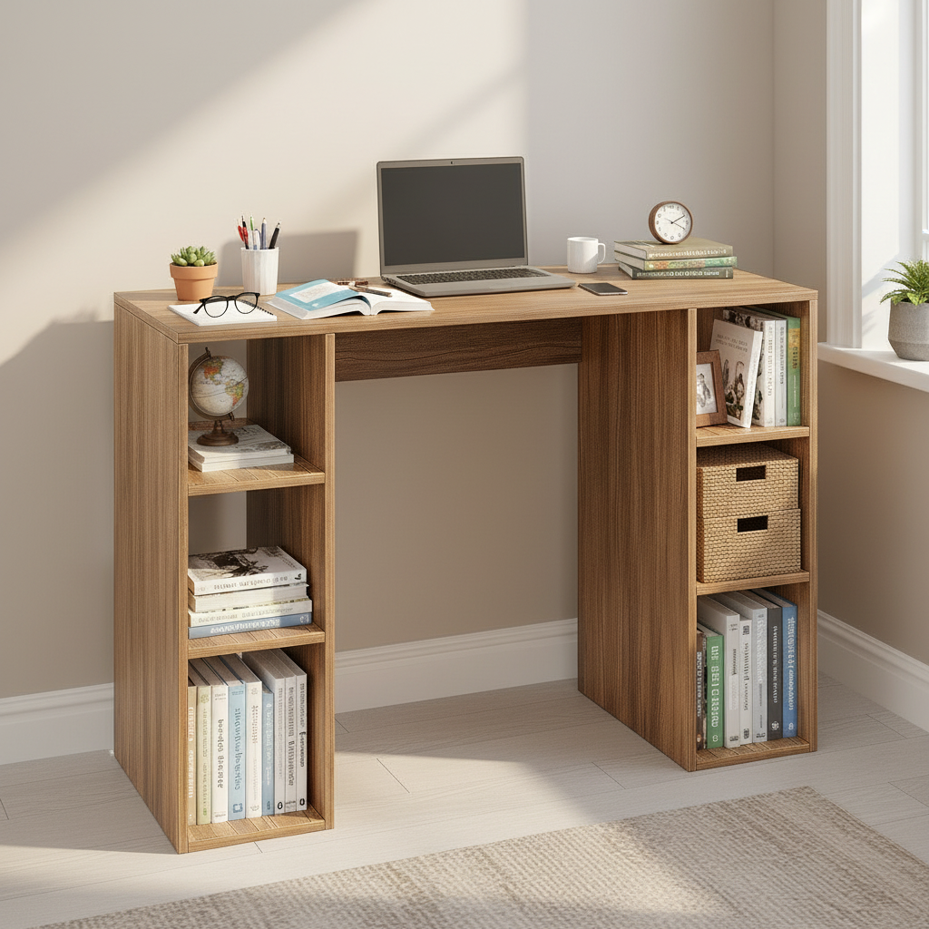 Furneaser Skyler Study Table for Students & Home Office, Wooden Comput