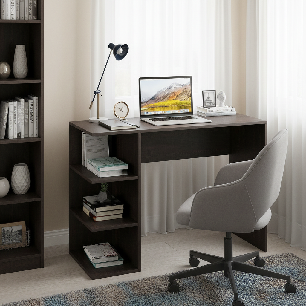 Floor-Standing Wooden Modern Study Table For Home – Furneaser Qualish