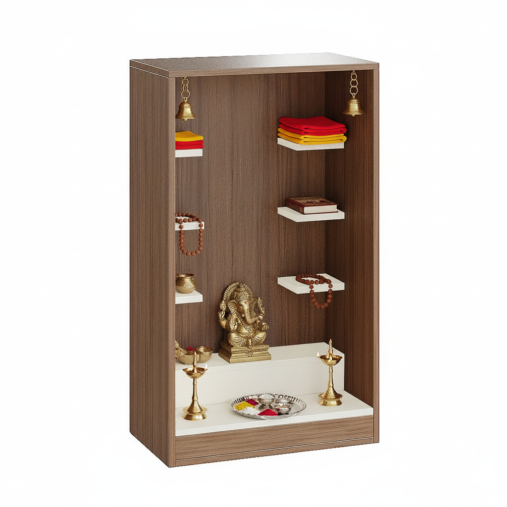 Wall-Mounted Wooden Modern Temple For Home – Furneaser Ketki