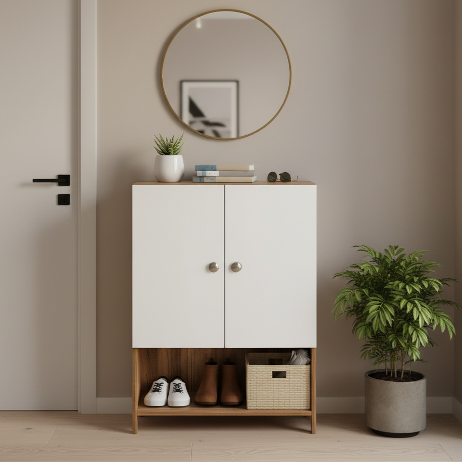 Floor-Standing Wooden Modern Shoe Rack For Home – Furneaser Arbor