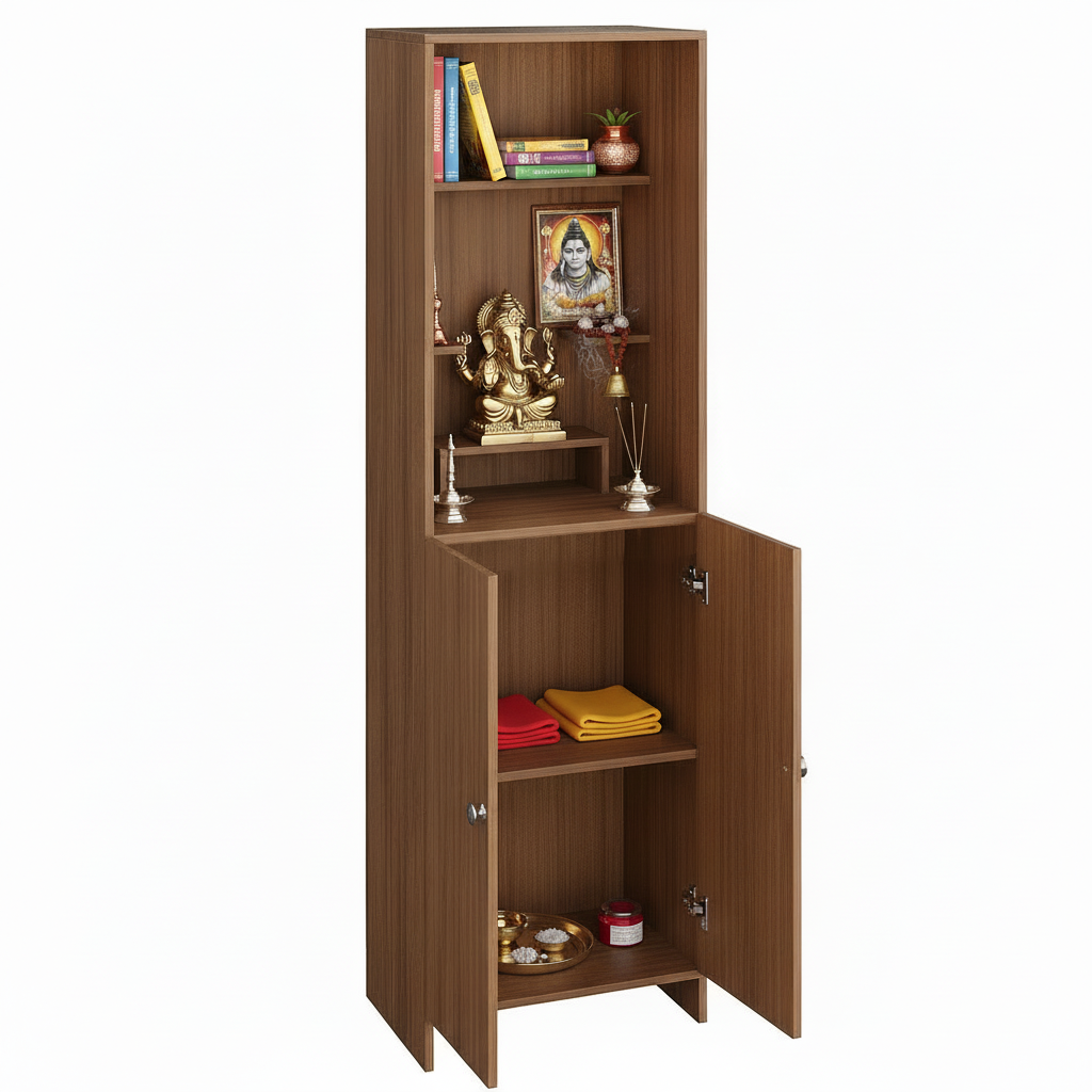 Floor-Standing Wooden Modern Temple For Home – Furneaser Anvika