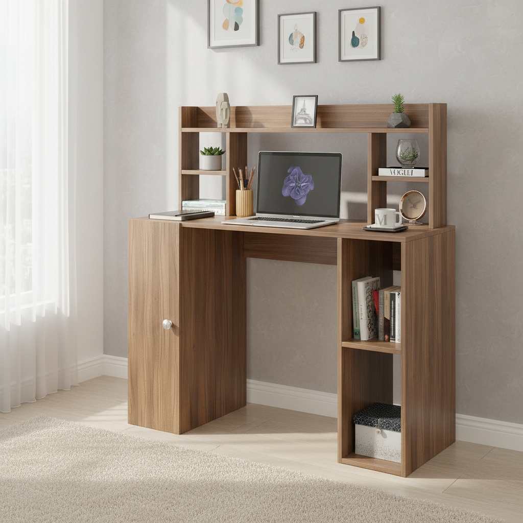 Floor-Standing Wooden Modern Study Table For Home – Furneaser Ximena