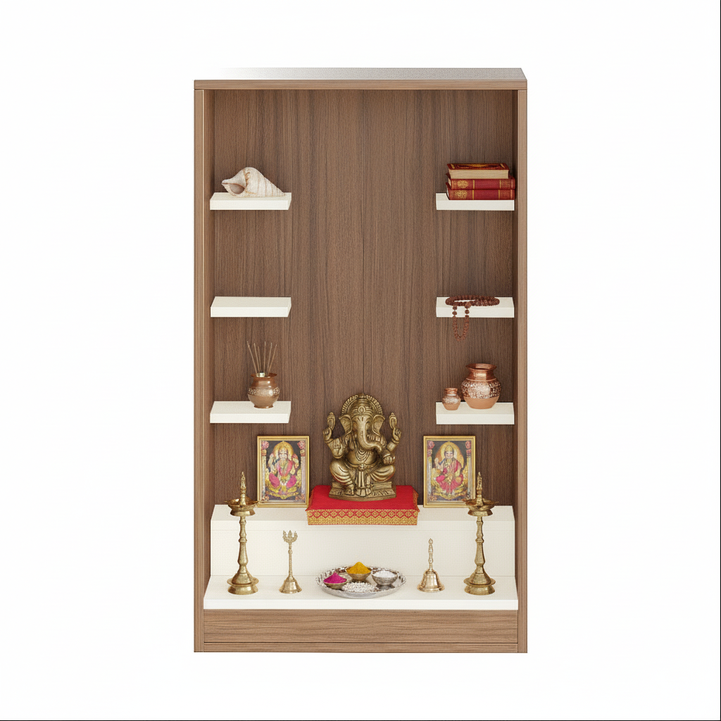 Wall-Mounted Wooden Modern Temple For Home – Furneaser Ketki