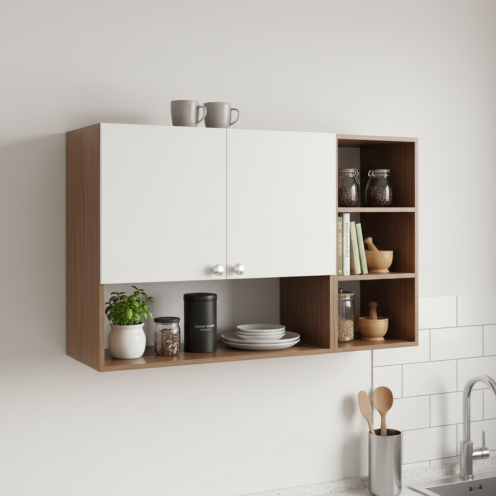 Wall-Mounted Wooden Modern Kitchen Rack For Home – Furneaser Rozel