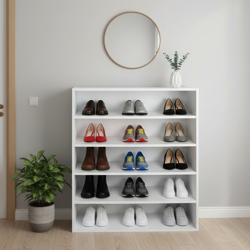 Floor-Standing Wooden Modern Shoe Rack For Home – Furneaser Lorena