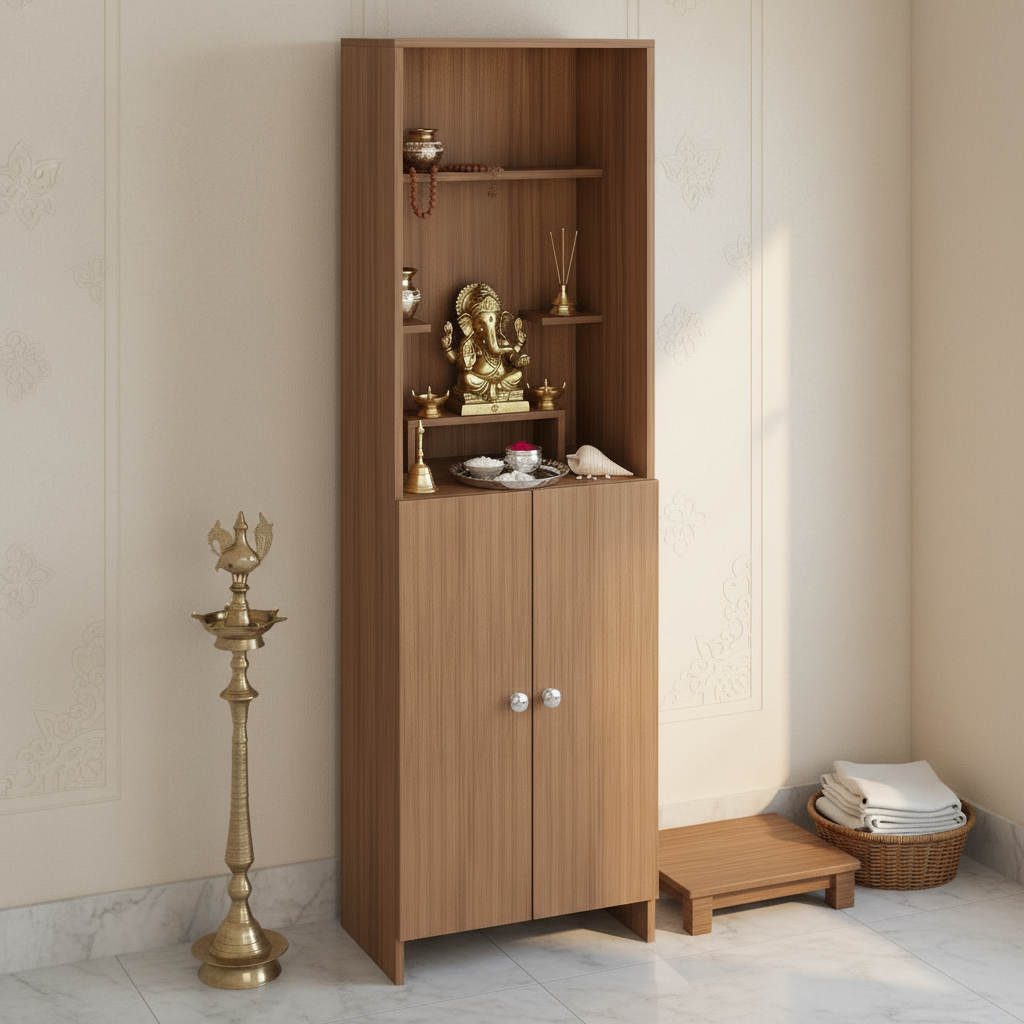 Floor-Standing Wooden Modern Temple For Home – Furneaser Anvika