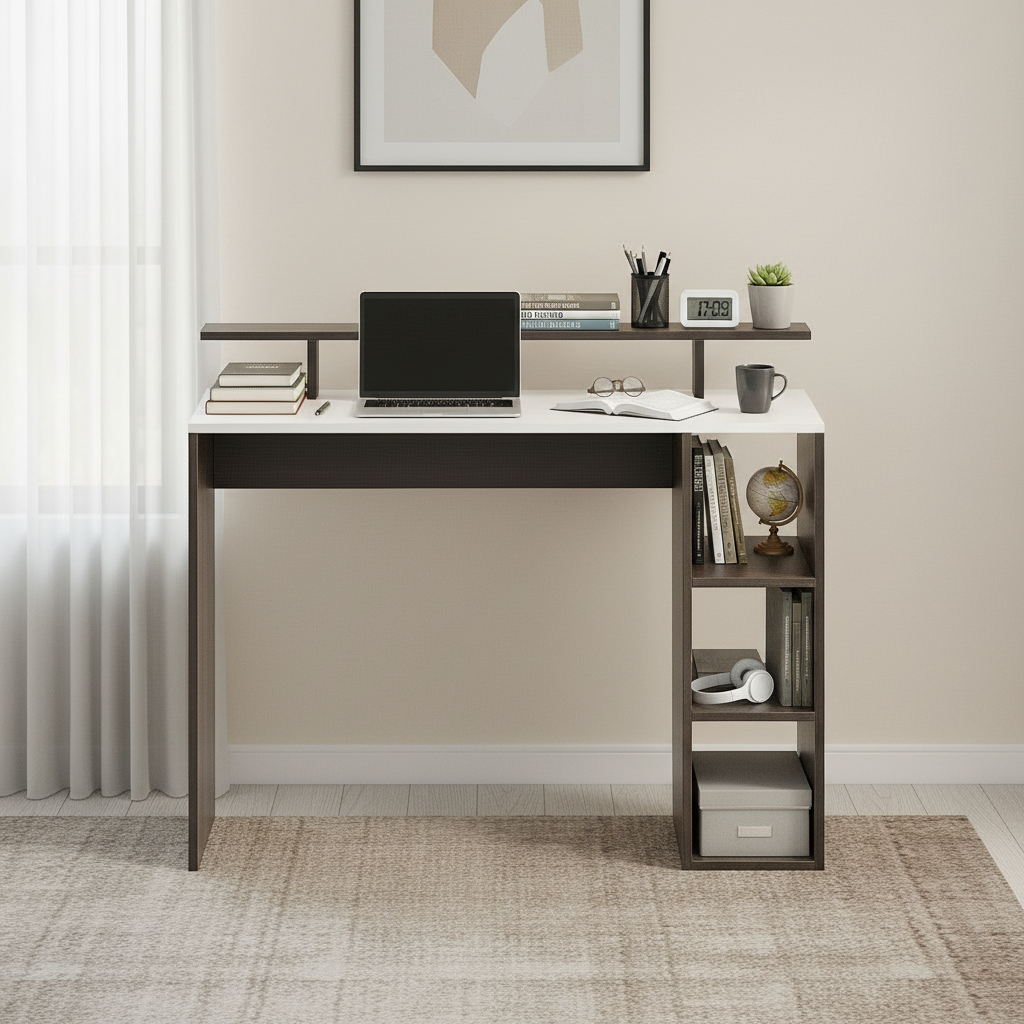 Floor-Standing Wooden Modern Study Table For Home – Furneaser Lucas