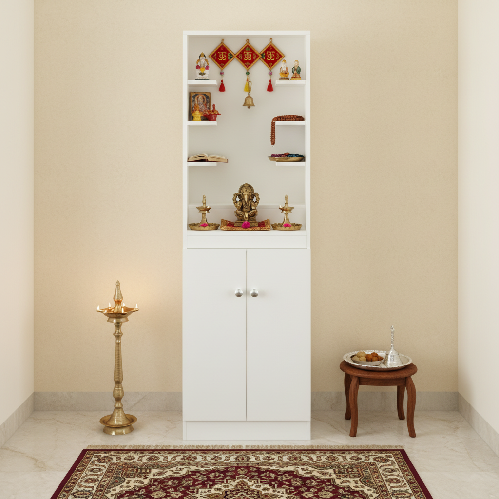 Floor-Standing Wooden Modern Temple For Home – Furneaser Adya