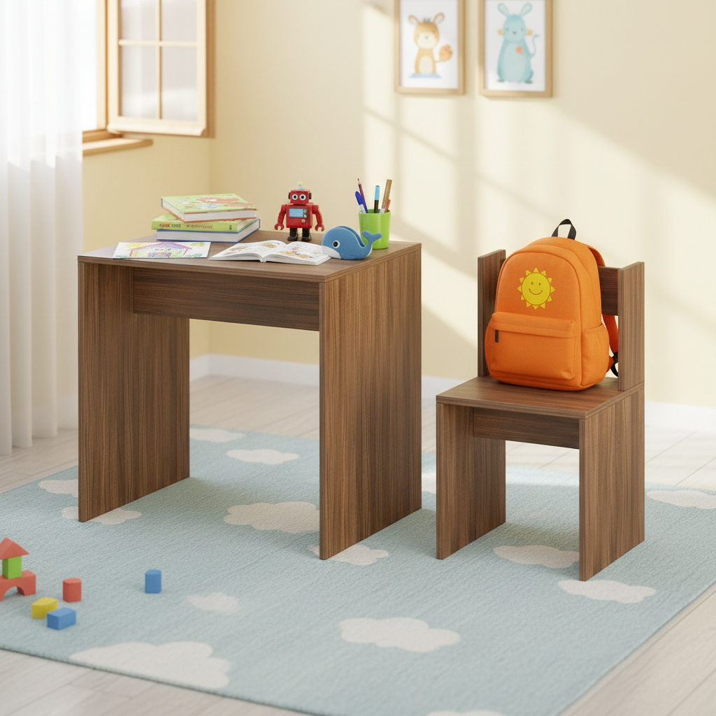 Floor-Standing Wooden Modern Study Table For Home – Furneaser Emma