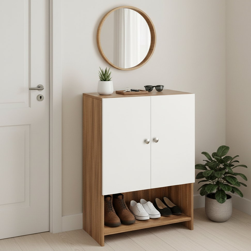 Floor-Standing Wooden Modern Shoe Rack For Home – Furneaser Arbor