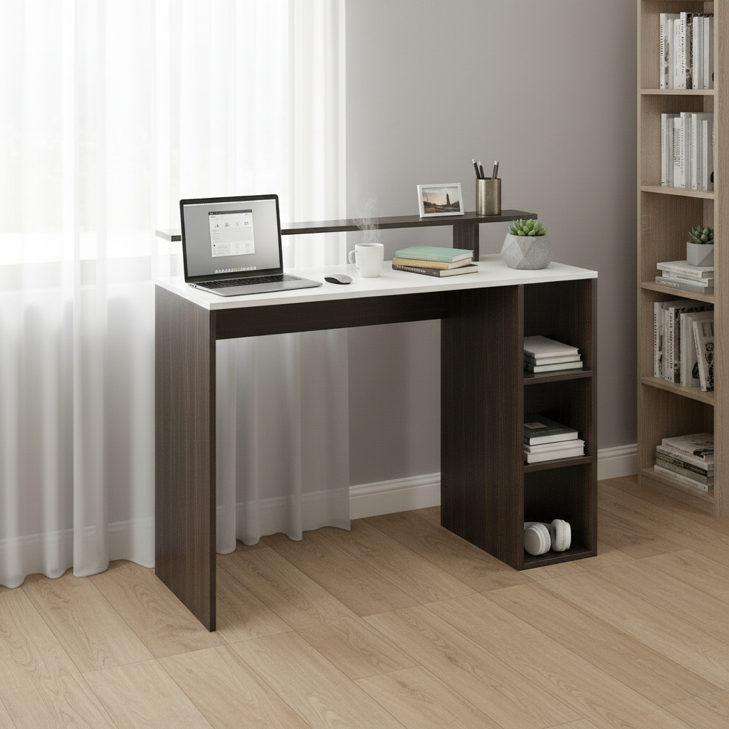 Floor-Standing Wooden Modern Study Table For Home – Furneaser Lucas