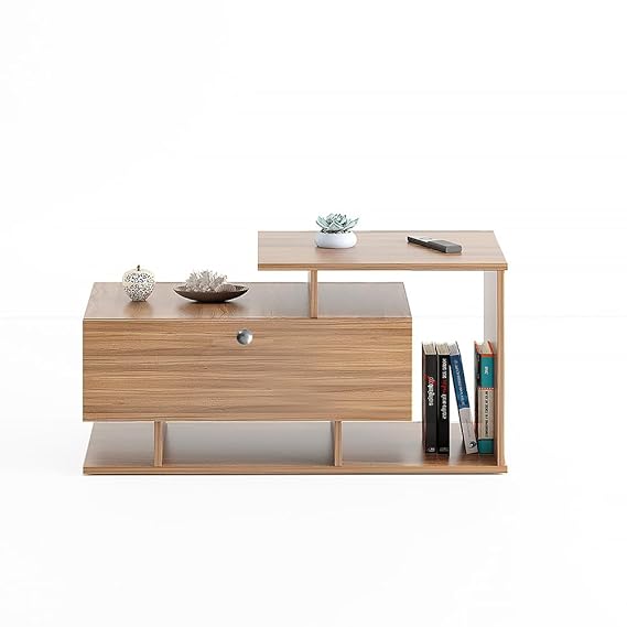 Breezia Modern Coffee Table with Storage, Centre Table, Teapoy for Living Room