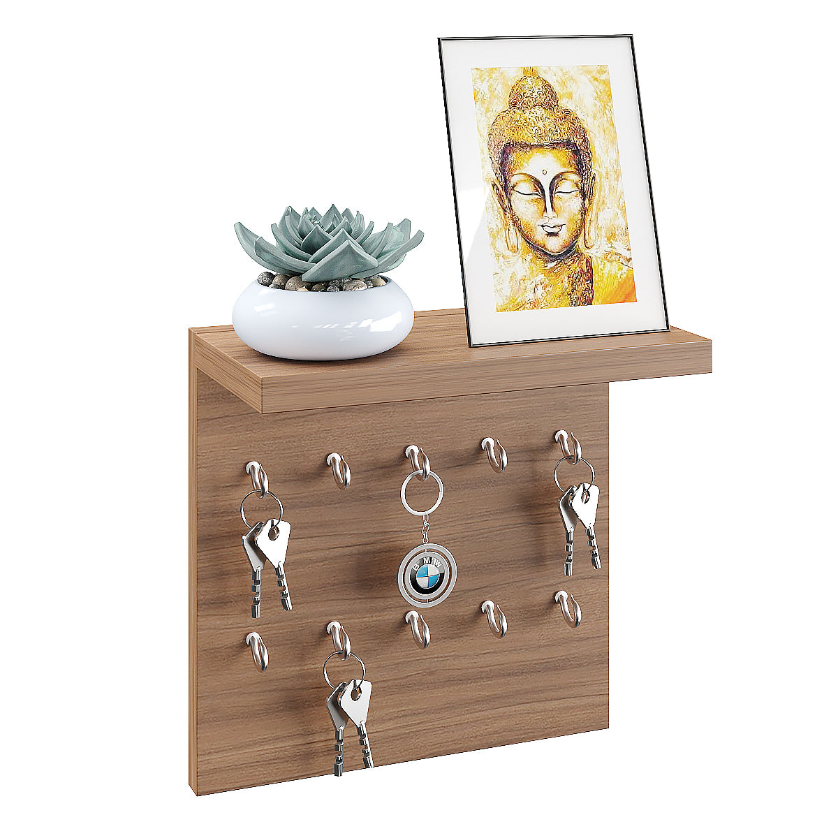 Interactive Key Holder Wall-Mounted Wooden Modern Key Holder For Home – Furneaser Zenn