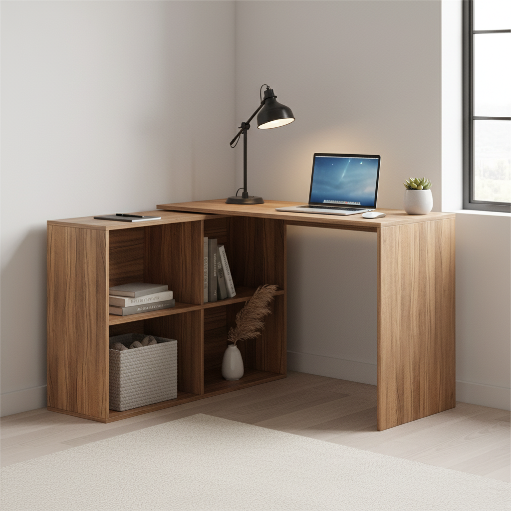 Floor-Standing Wooden Modern Study Table For Home – Furneaser Maggen