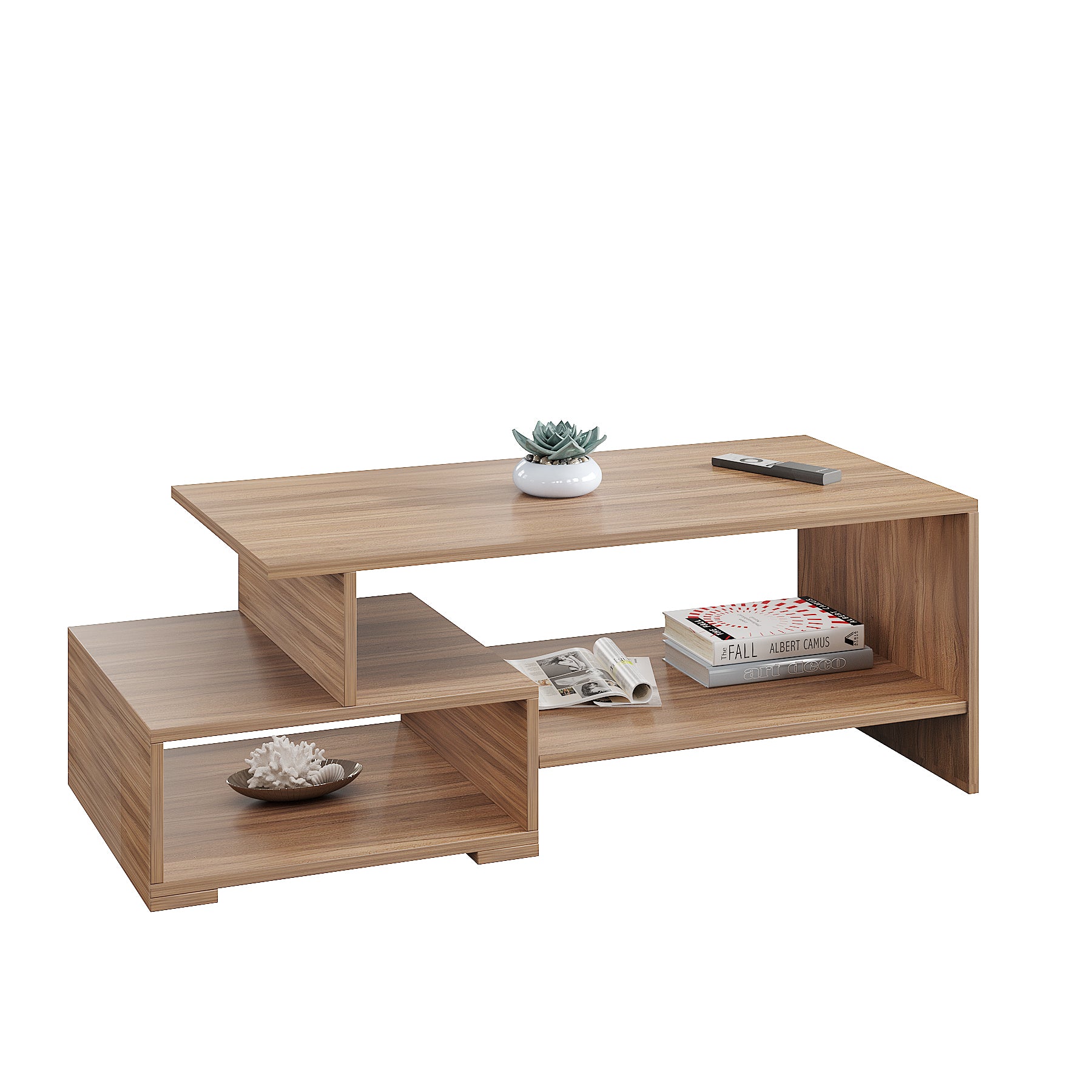 Allium Modern Coffee Table with Storage, Centre Table, Teapoy for Living Room