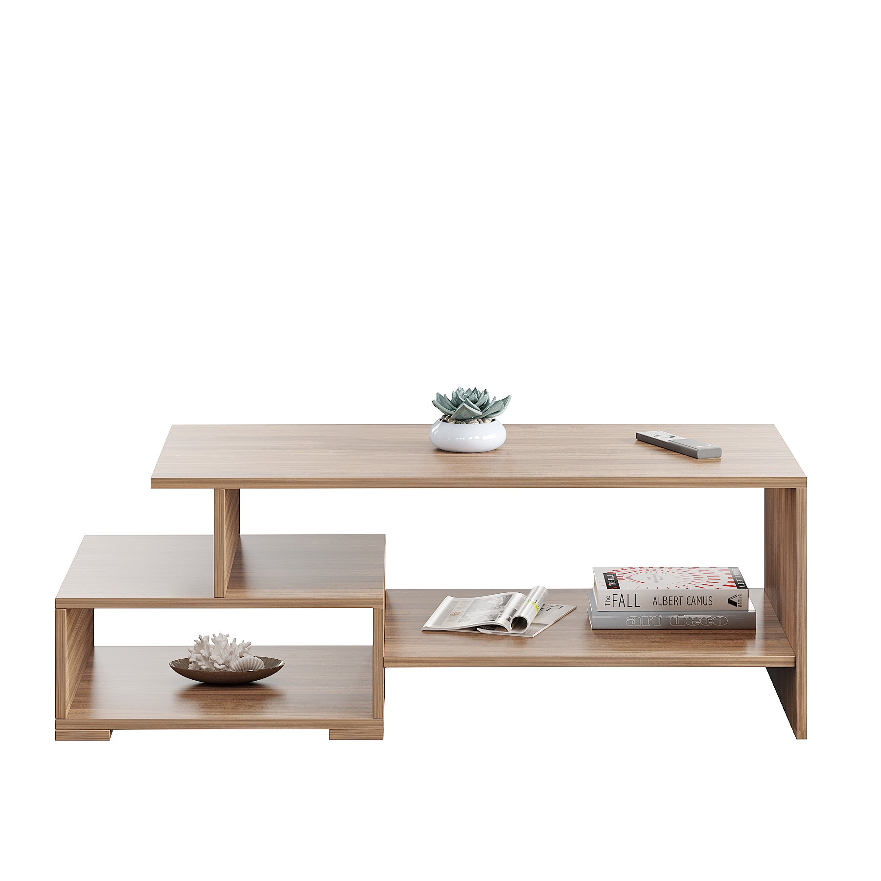 Allium Modern Coffee Table with Storage, Centre Table, Teapoy for Living Room