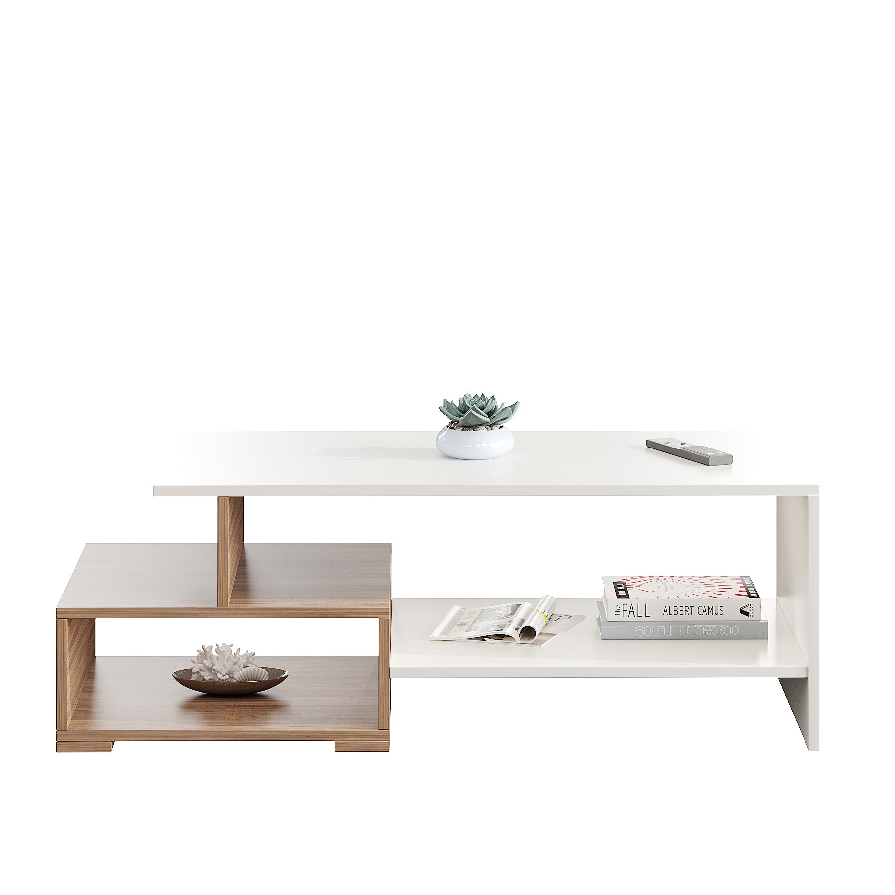 Allium Modern Coffee Table with Storage, Centre Table, Teapoy for Living Room