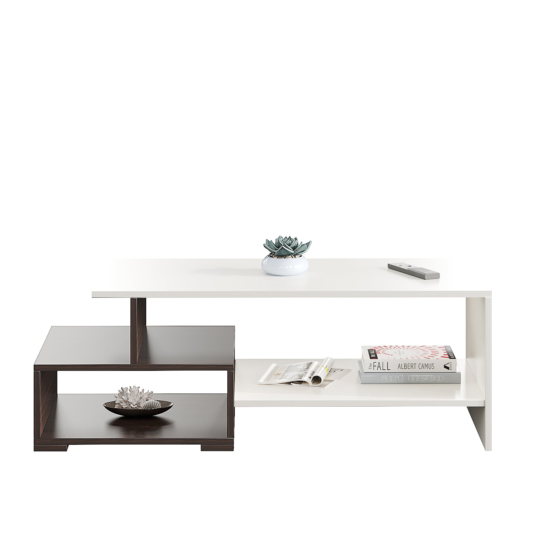 Allium Modern Coffee Table with Storage, Centre Table, Teapoy for Living Room