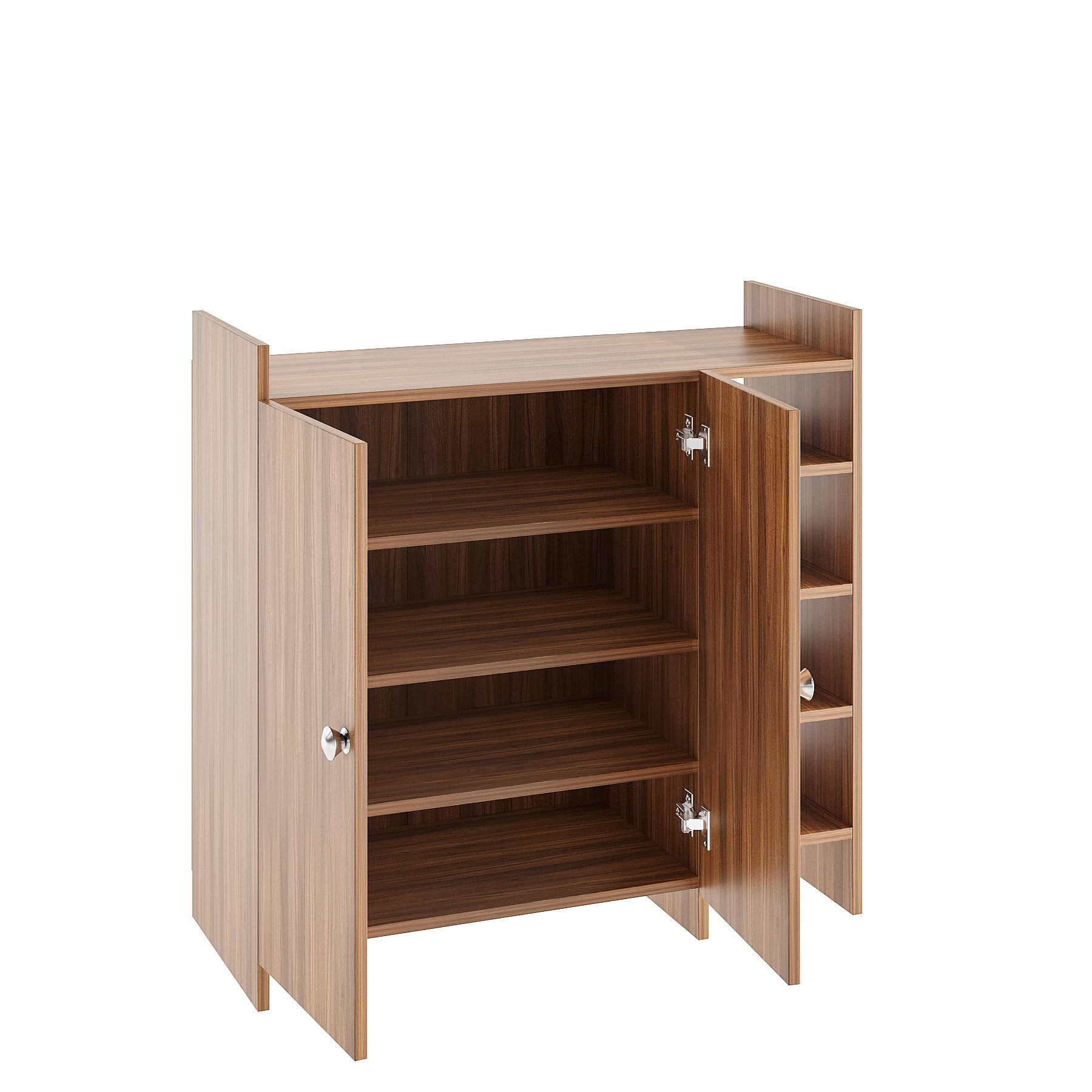 WOODWIDER Salosia Wooden Shoe Rack for Home Storage Organizer Shoe Rack Cabinet Slipper Footwear Stand Rack 6 Shelves, Store Up to 16 Pairs (Exotic Teak)