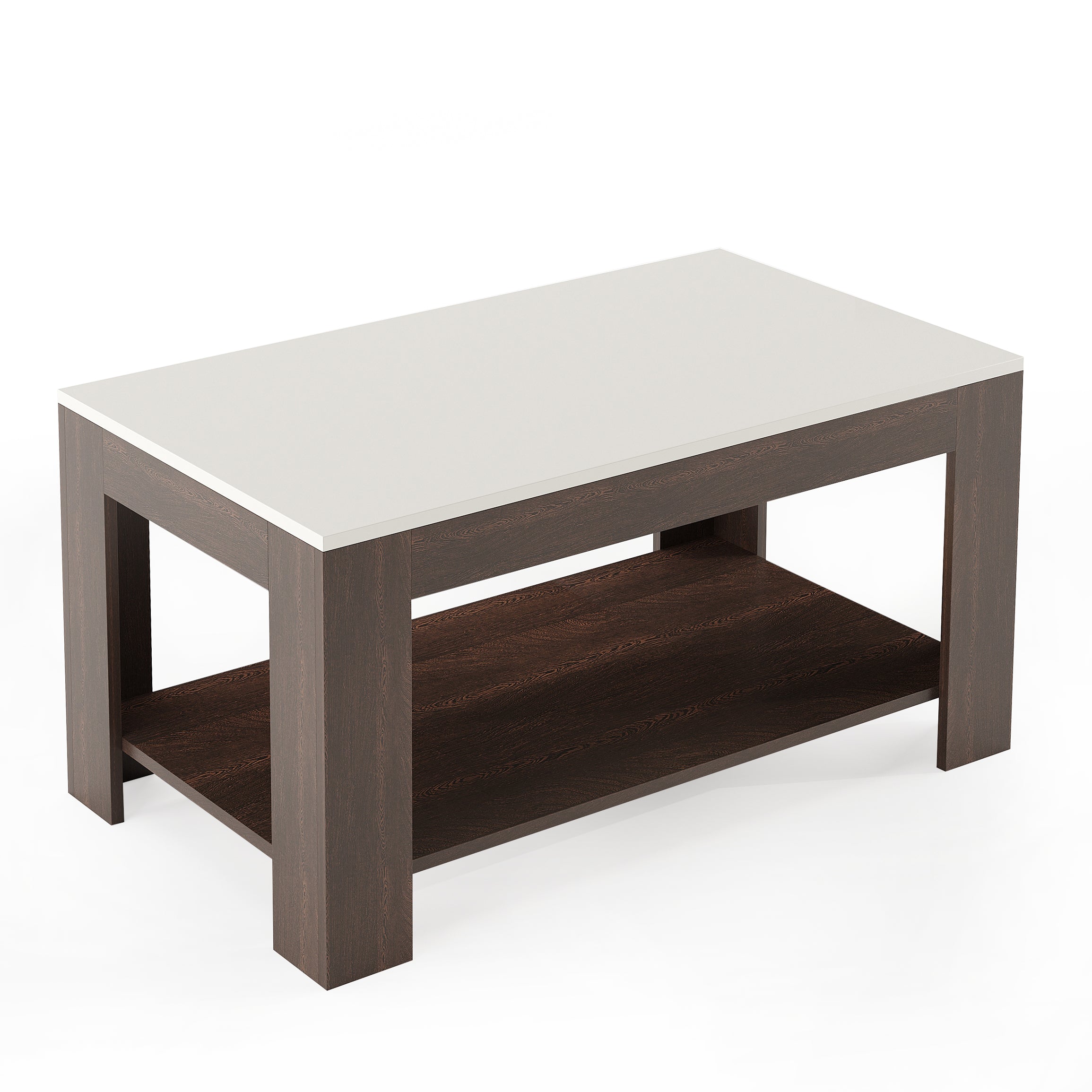 Anayara Modern Coffee Table with Storage, Centre Table, Teapoy for Living Room